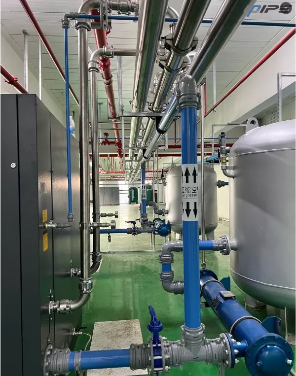 Instalação de tubulação de alumínio para compressor de ar Instalação de tubulação de alumínio para compressor de ar