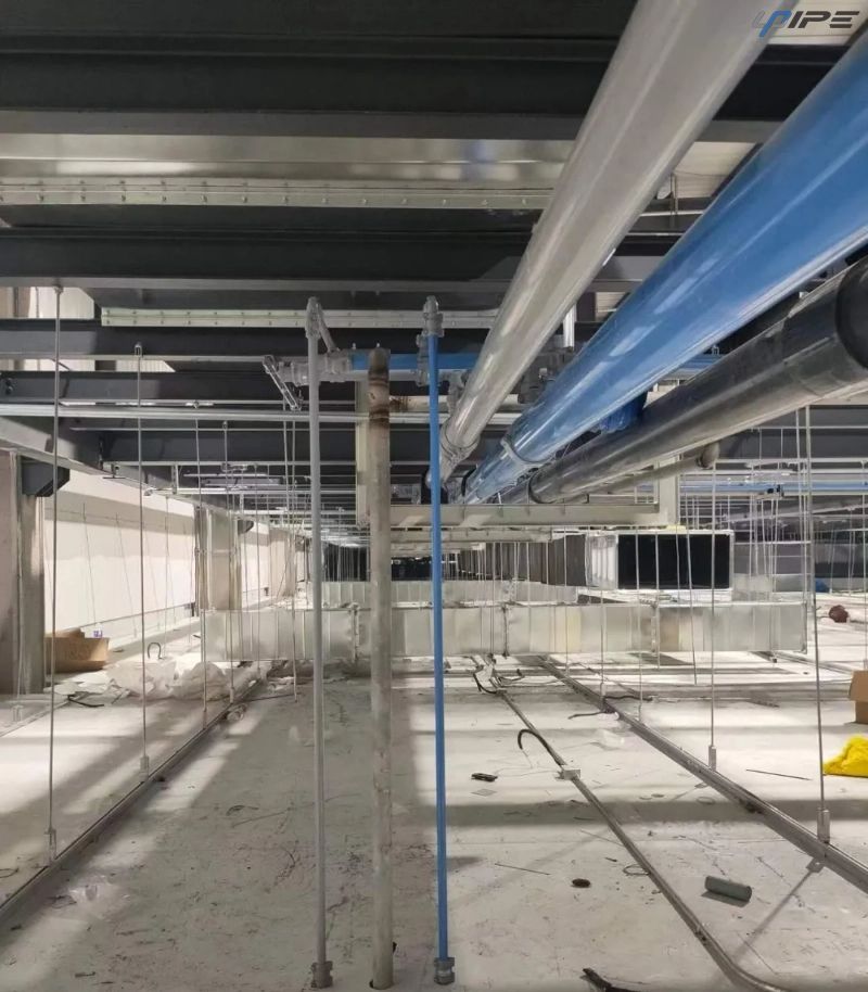 Tubo de ar de alumínio azul em sistema de ar comprimido Tubo de ar de alumínio azul em sistema de ar comprimido